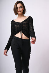 Top crochet con coulisse