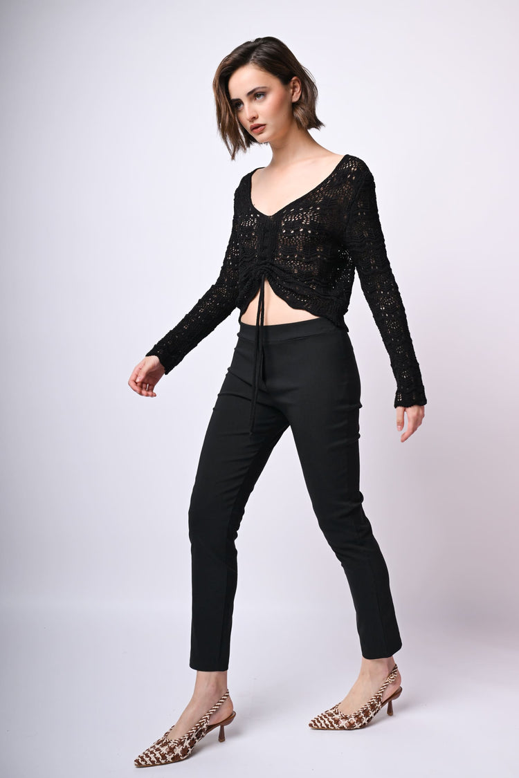 Top crochet con coulisse