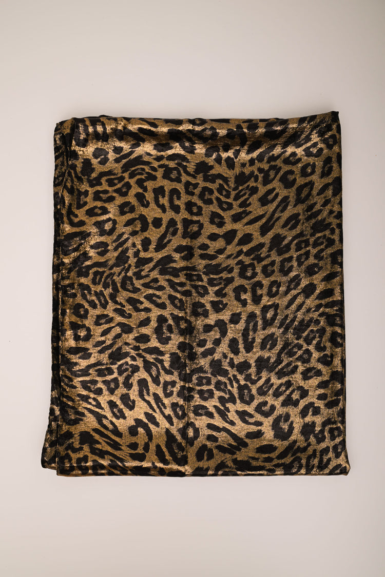 Stola in raso animalier oro