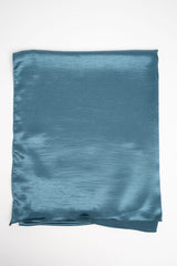 Stola basic in raso blu denim