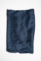 Stola in tessuto lucido blu notte