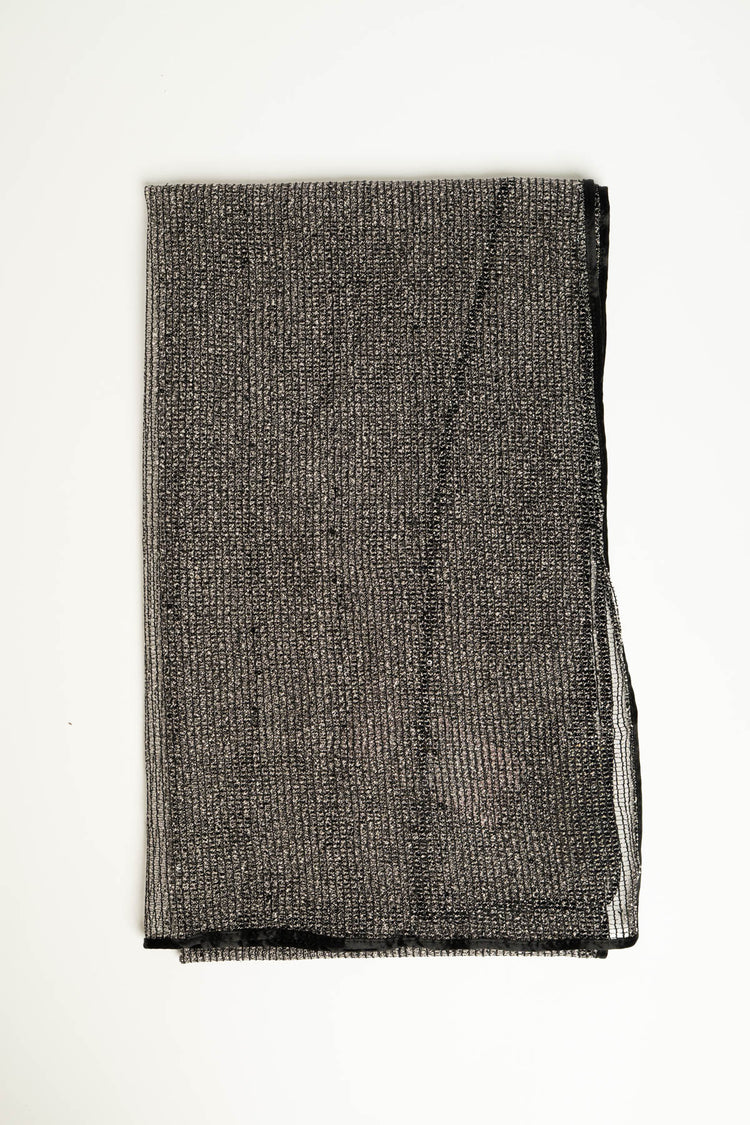 Stola in maglia lurex nera