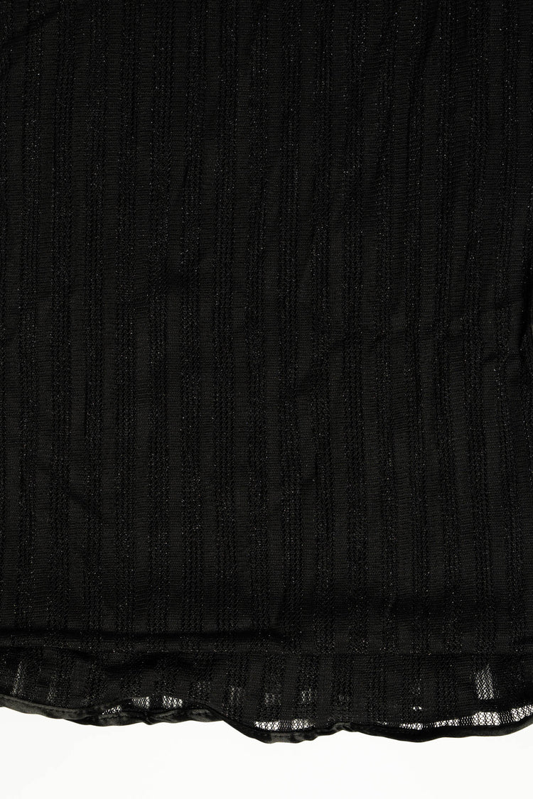 Stola in maglia nera a costine