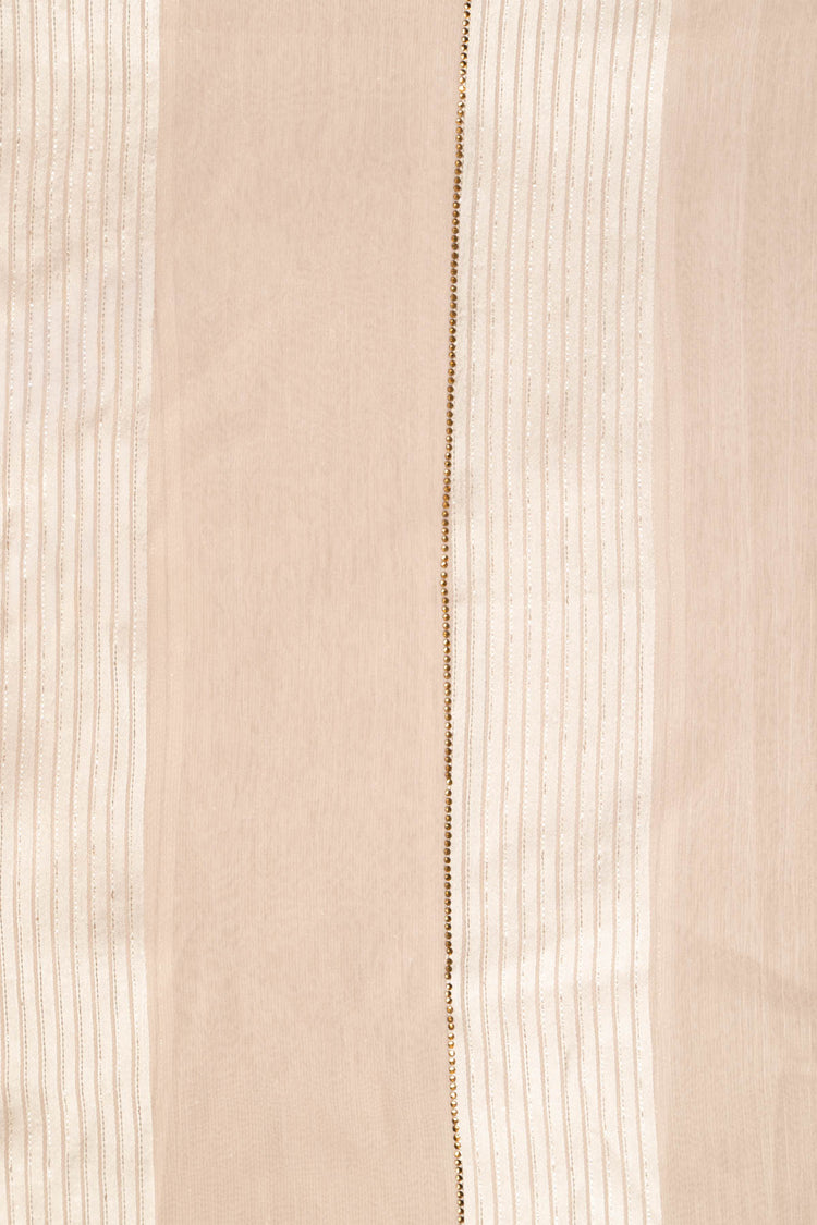 Stola a righe con strass rosa/beige