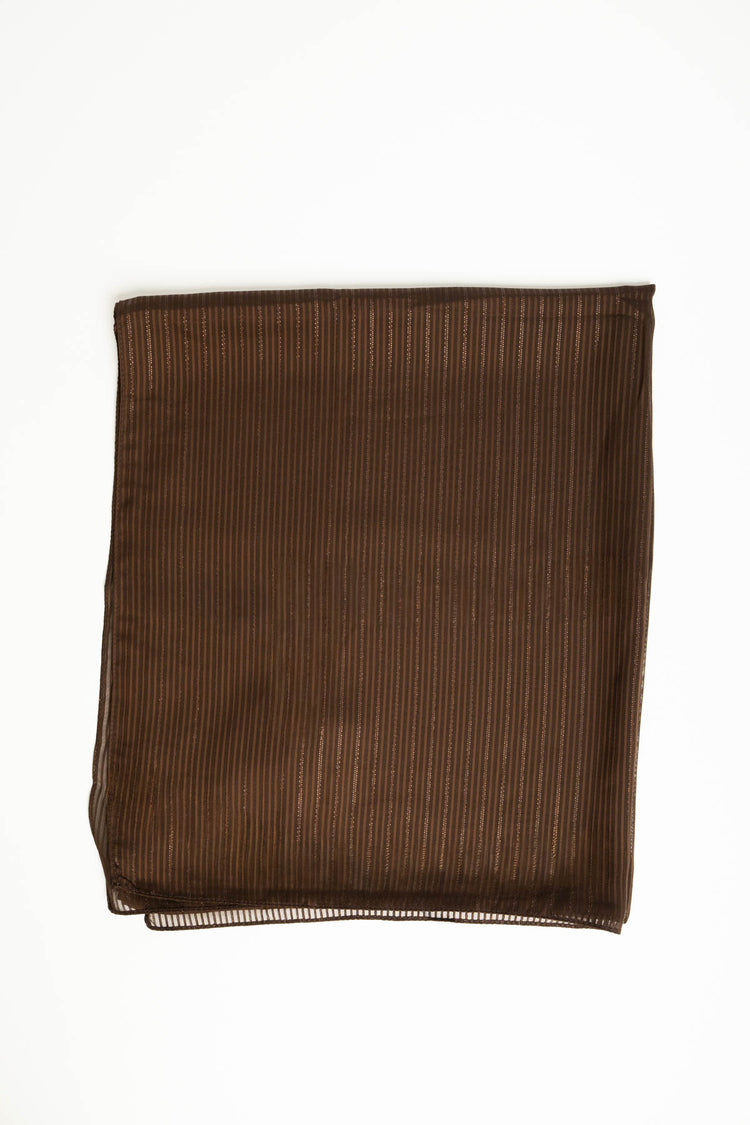 Stola cioccolato a fili lurex
