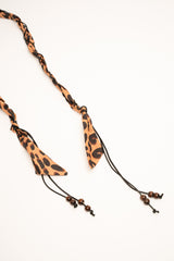 Fusciacca a foulard animalier nero & beige