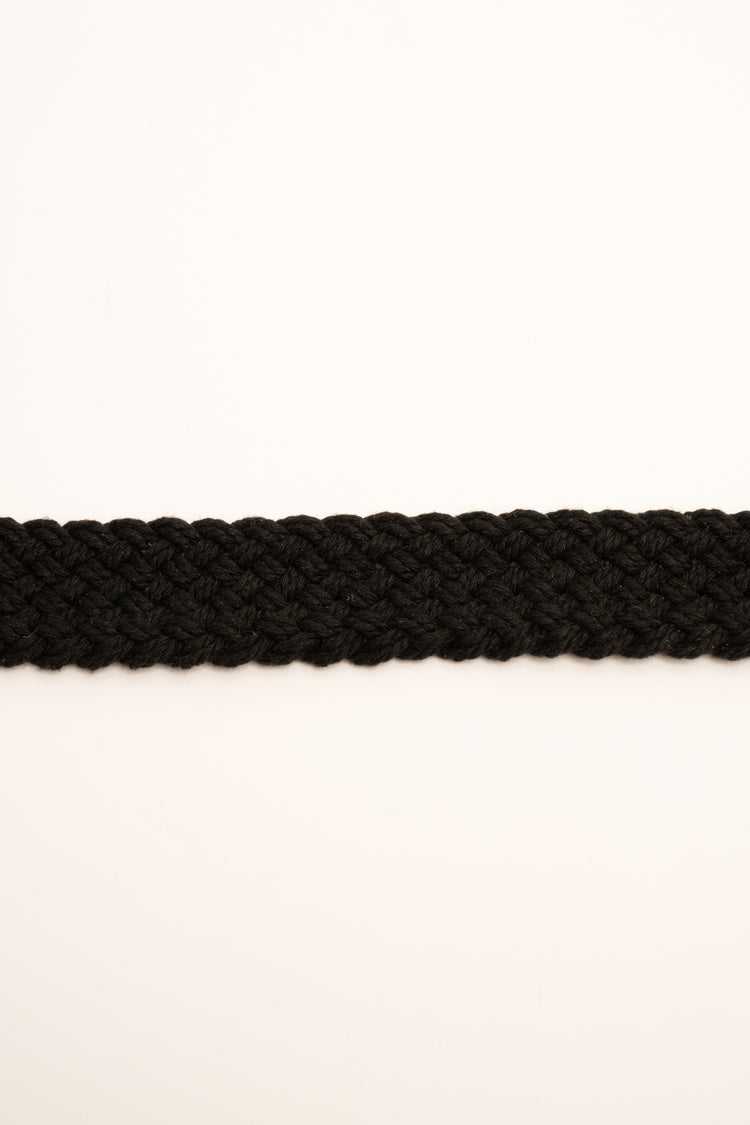 Cintura a fascia intrecciata nera