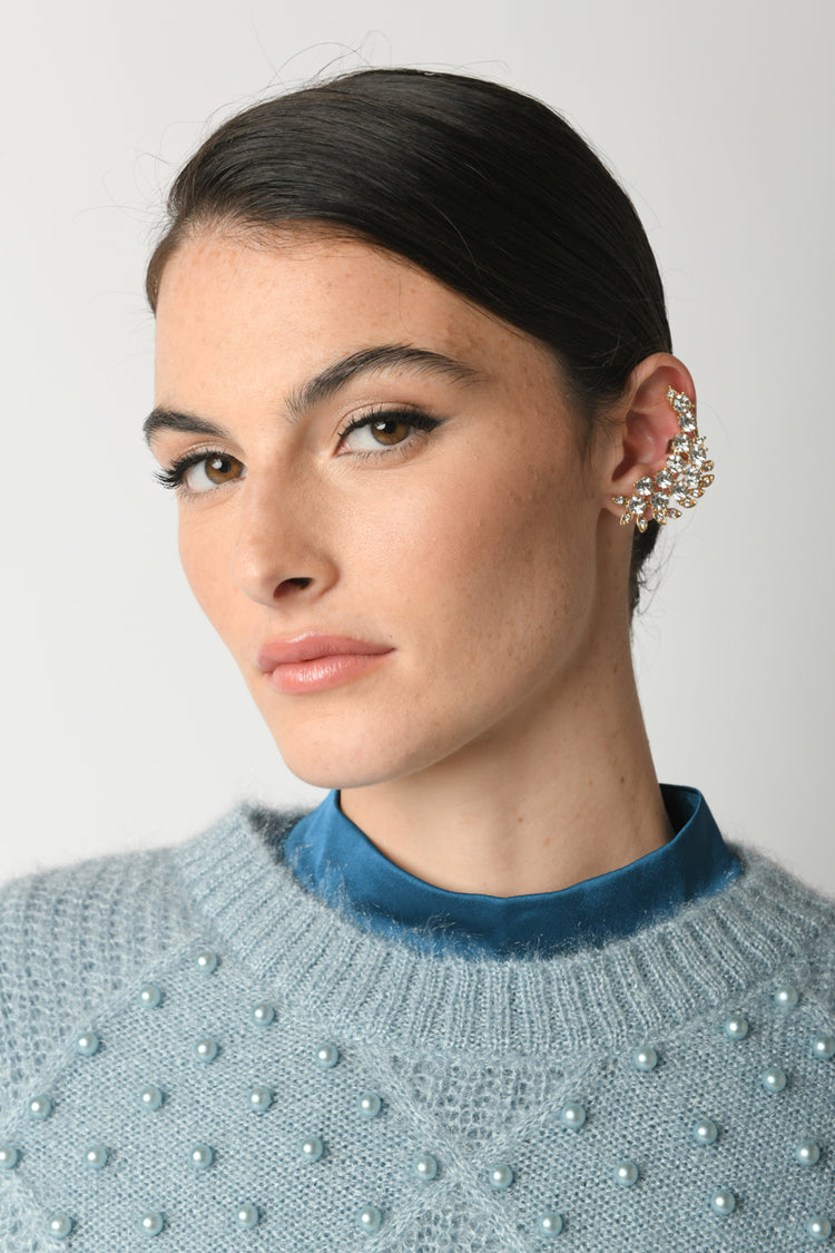 Orecchino singolo earcuff con strass