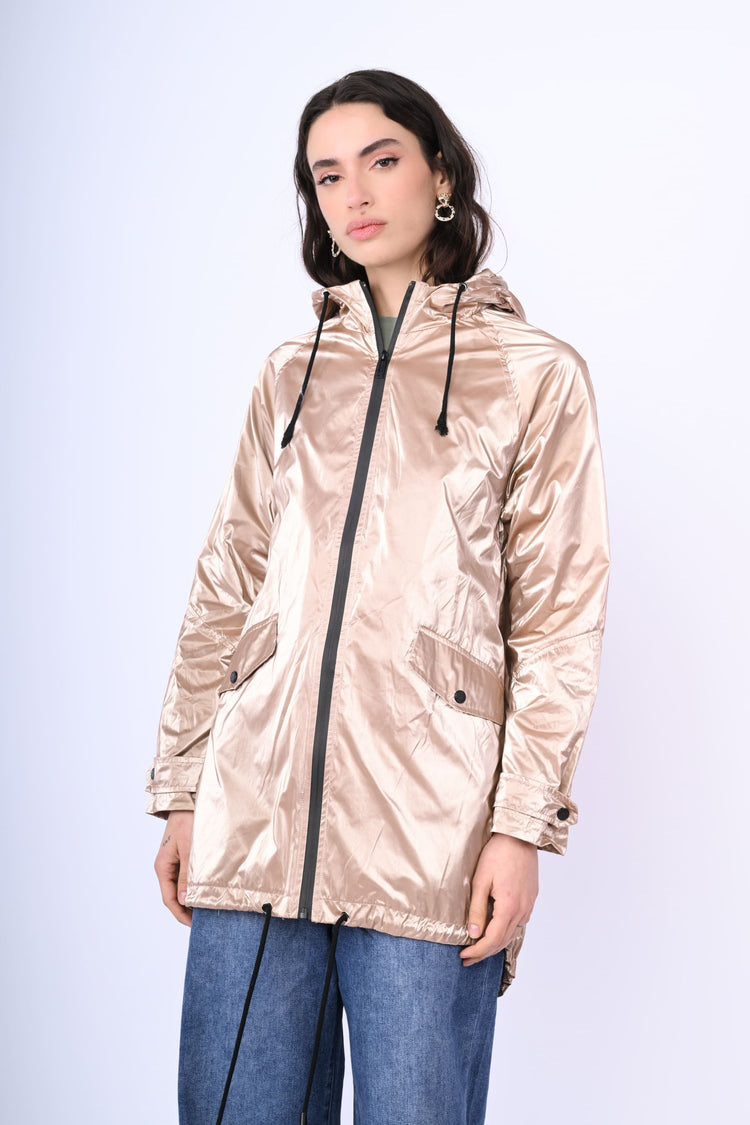 Giacca in nylon metallizzato