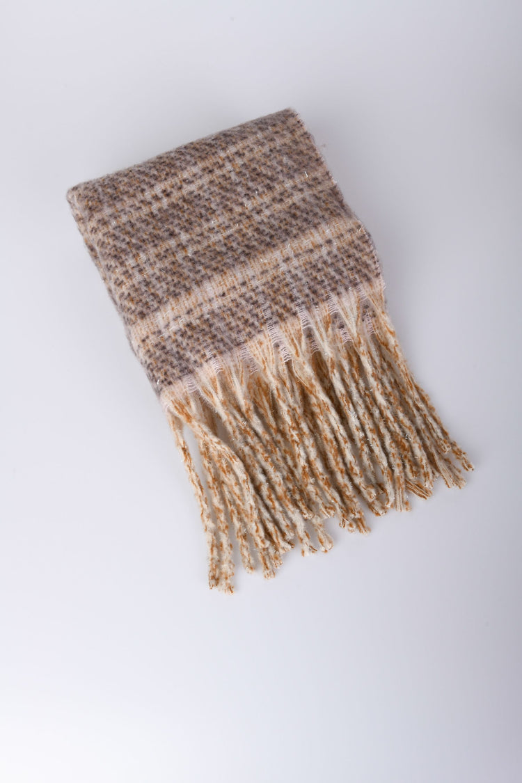 Sciarpa a righe con lurex