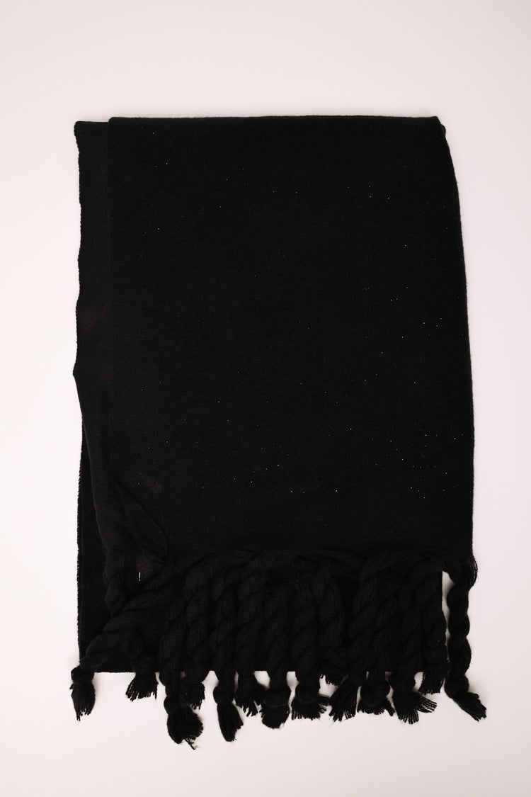 Sciarpa con strass e frange torchon