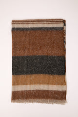Sciarpa in maglia lurex a righe