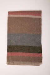 Sciarpa in maglia lurex a righe