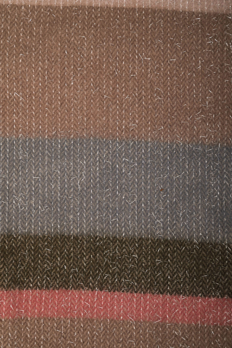 Sciarpa in maglia lurex a righe