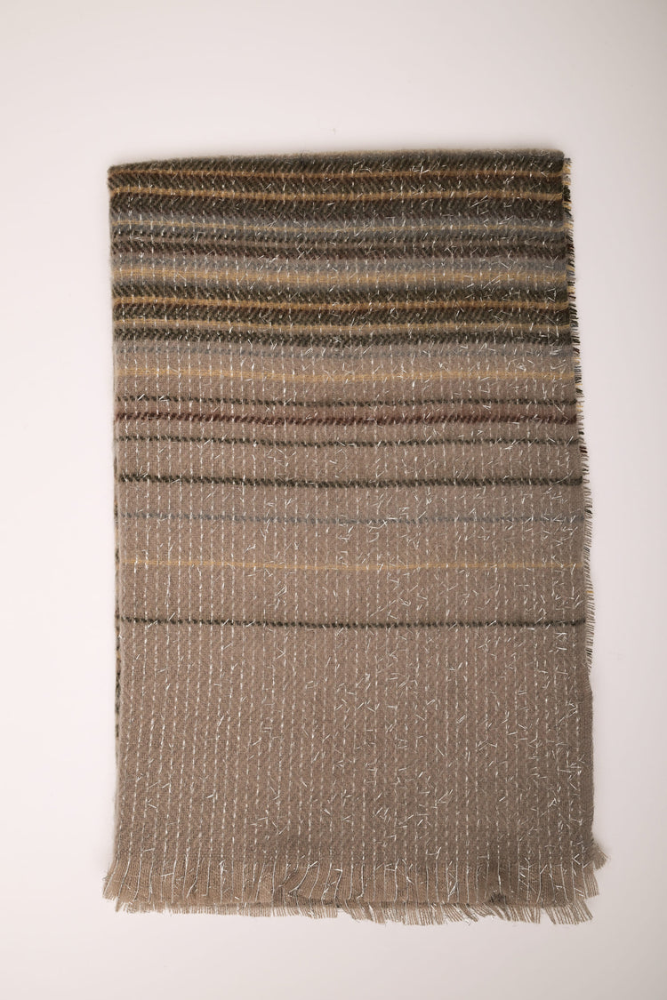 Sciarpa lurex a righe