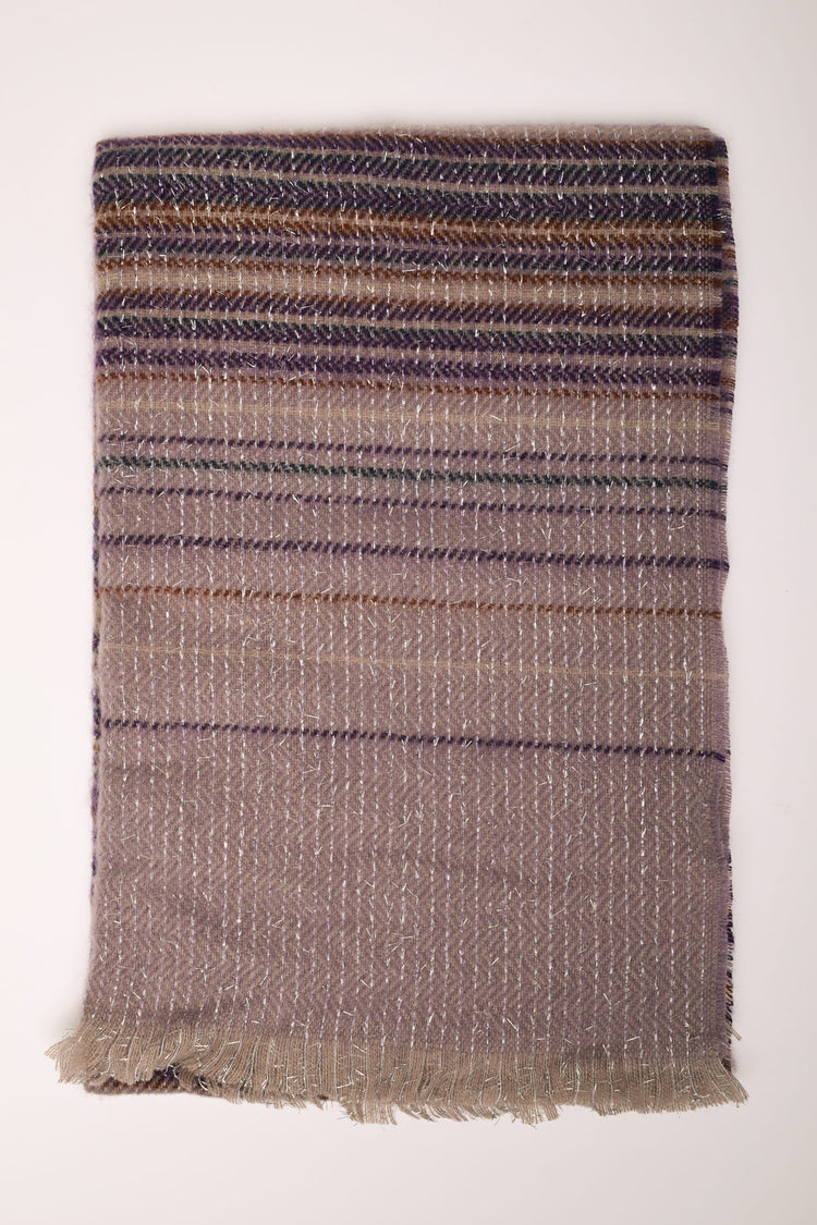 Sciarpa lurex a righe