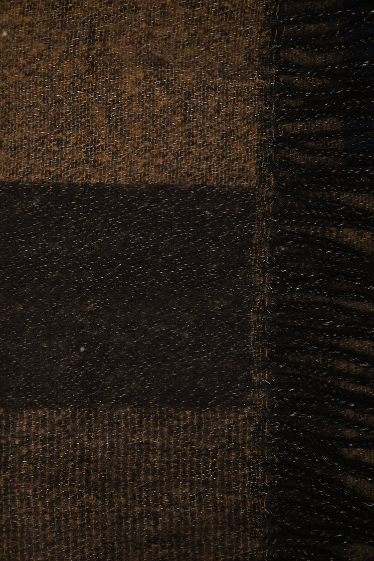 Sciarpa in maglia lurex a quadri