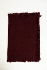 Sciarpa bordeaux con frange