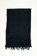 Sciarpa blu scuro con mini strass