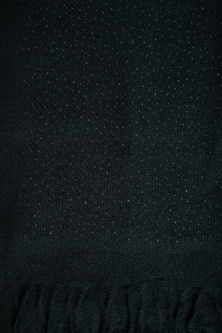 Sciarpa blu scuro con mini strass