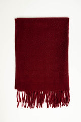 Sciarpa rosso scuro con mini borchie