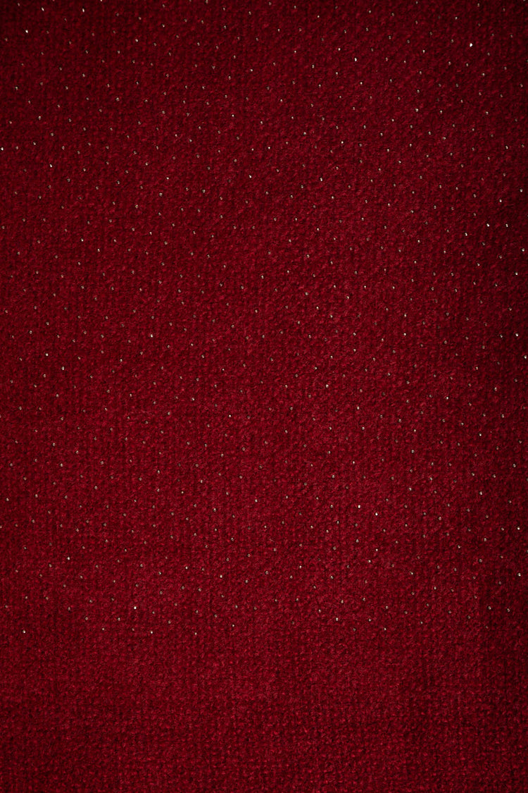 Sciarpa rosso scuro con mini borchie