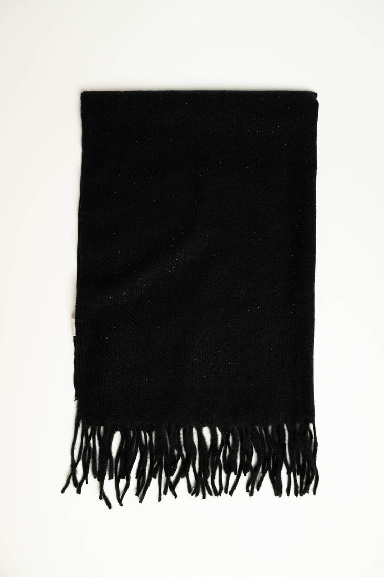 Pochette in velour nero con banda in strass