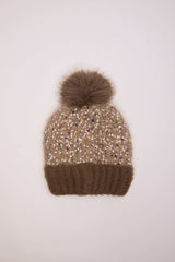 Berretto in maglia con pompon