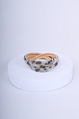Bracciale intrecciati con strass animalier