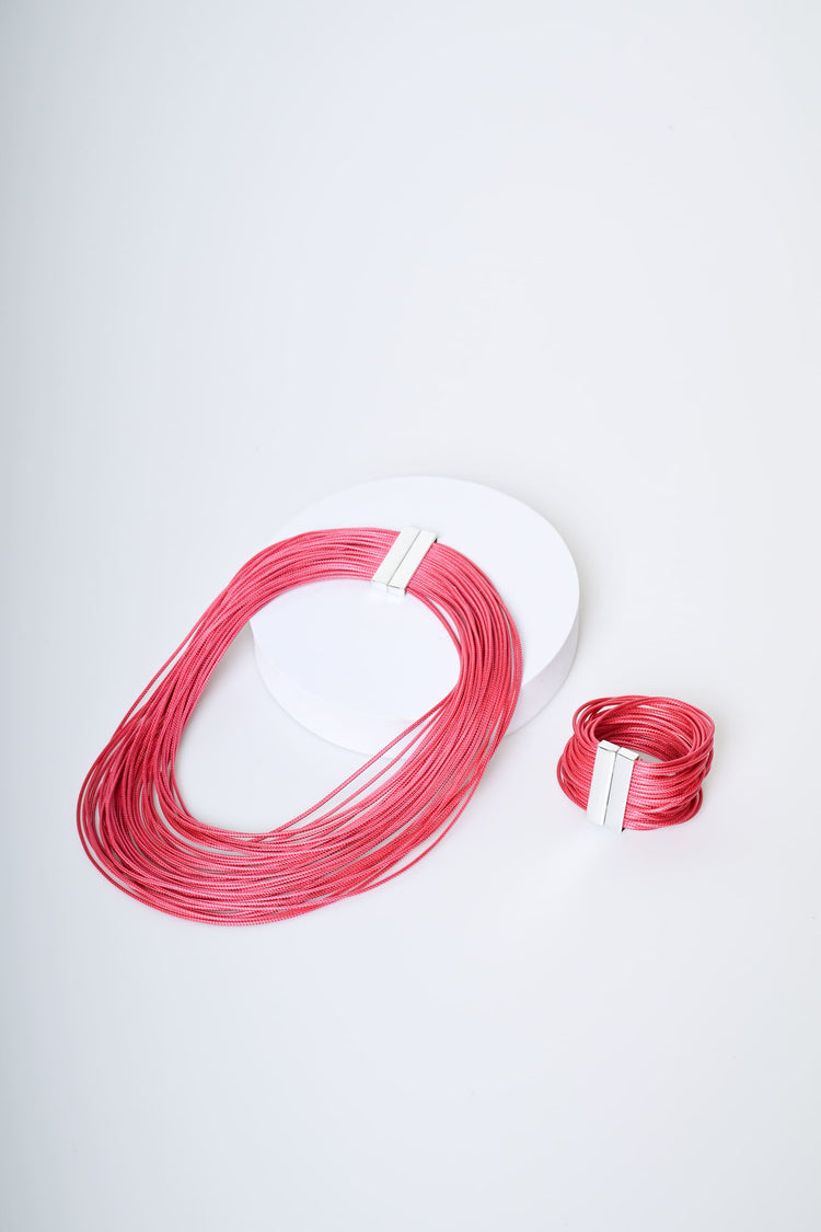Set collana + bracciale multifili