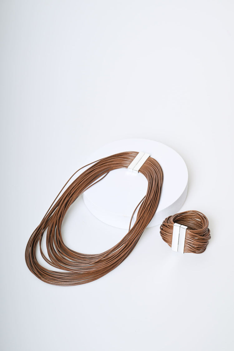 Set collana + bracciale multifili