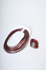 Set collana + bracciale multifili
