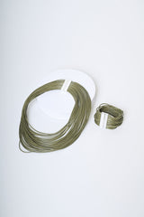 Set collana + bracciale multifili