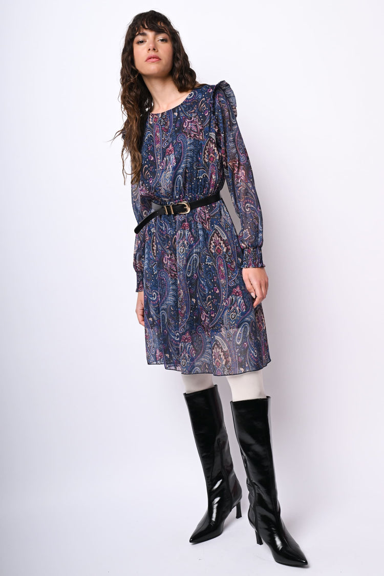 Mini abito a stampa paisley
