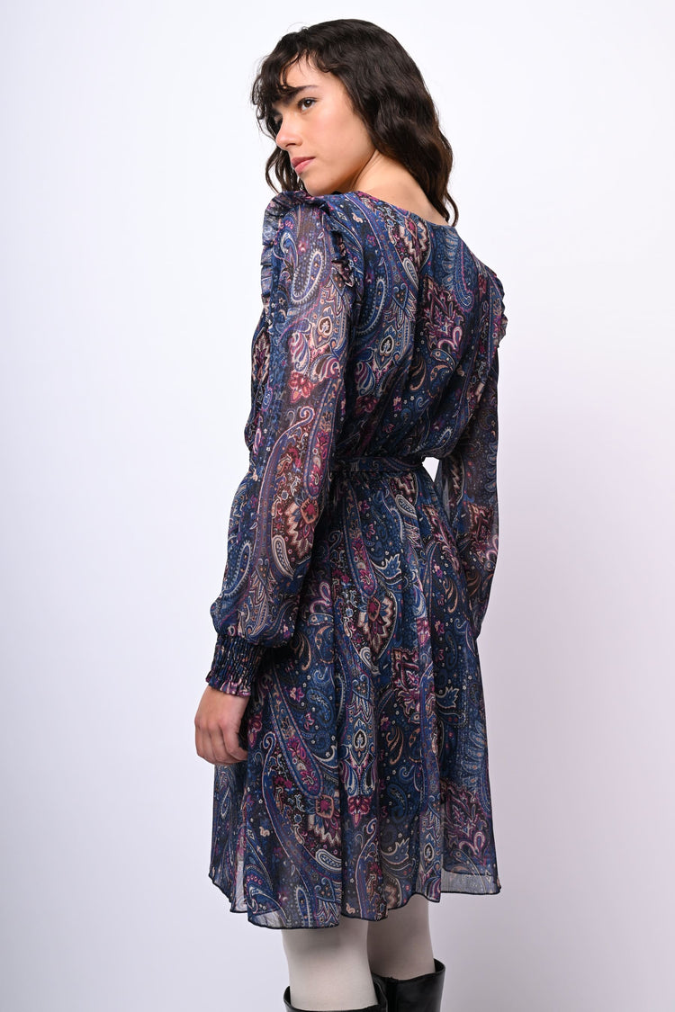 Mini abito a stampa paisley