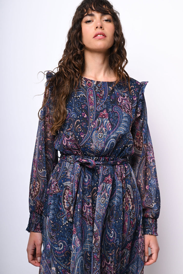 Mini abito a stampa paisley