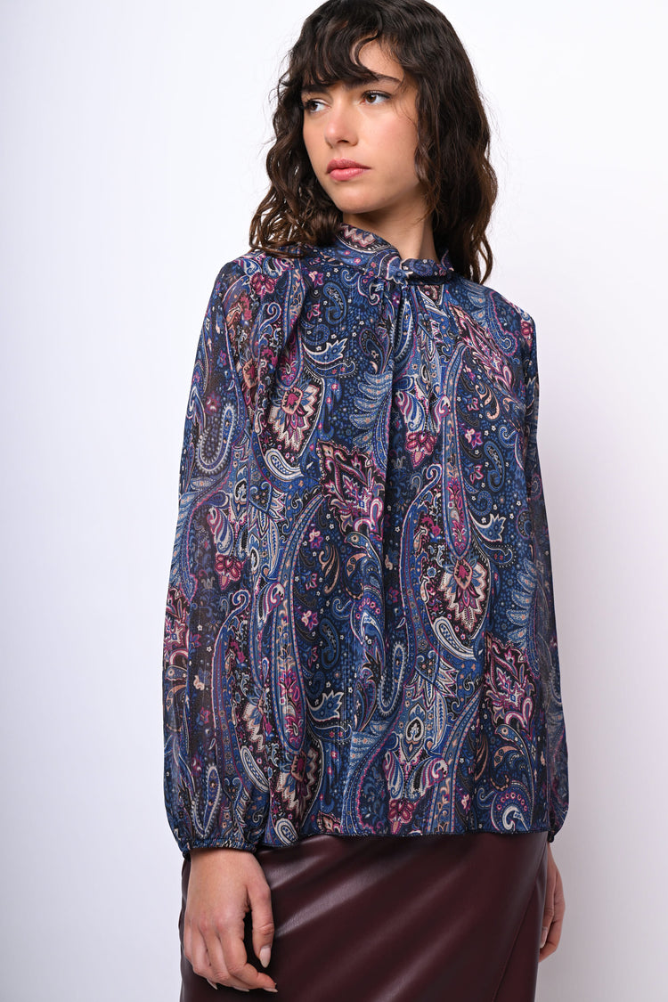 Blusa a stampa paisley