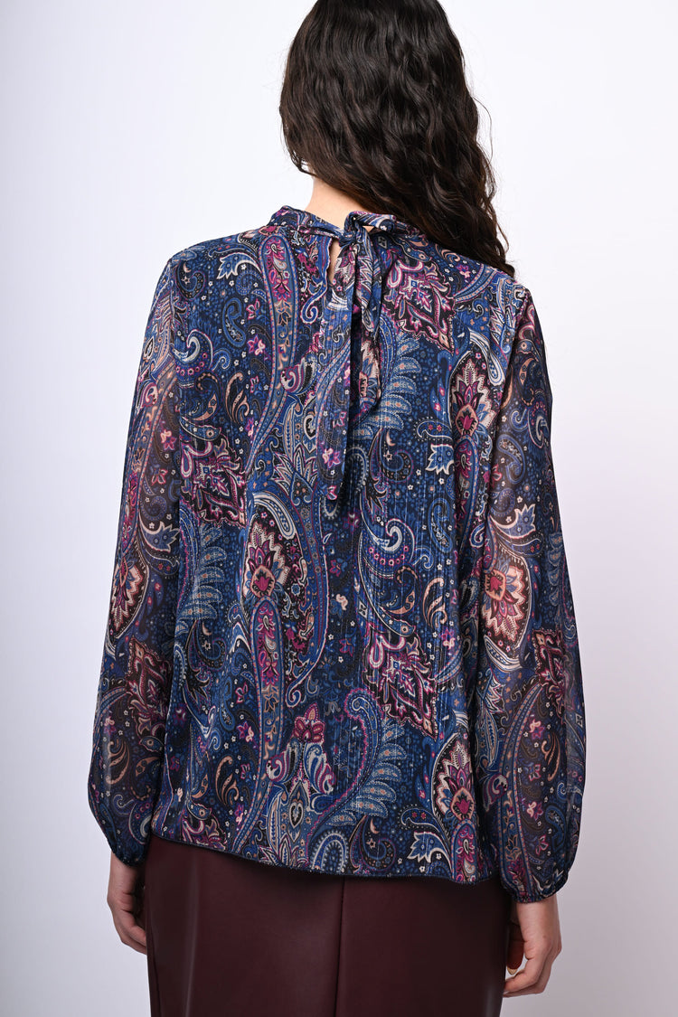 Blusa a stampa paisley