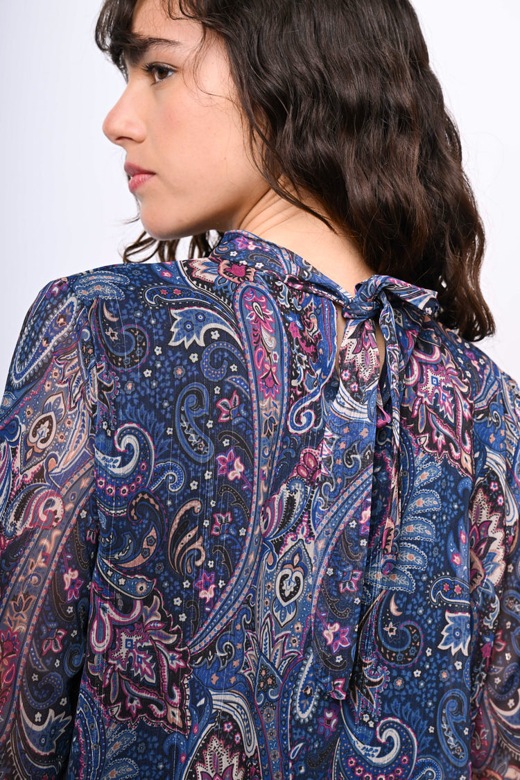Blusa a stampa paisley