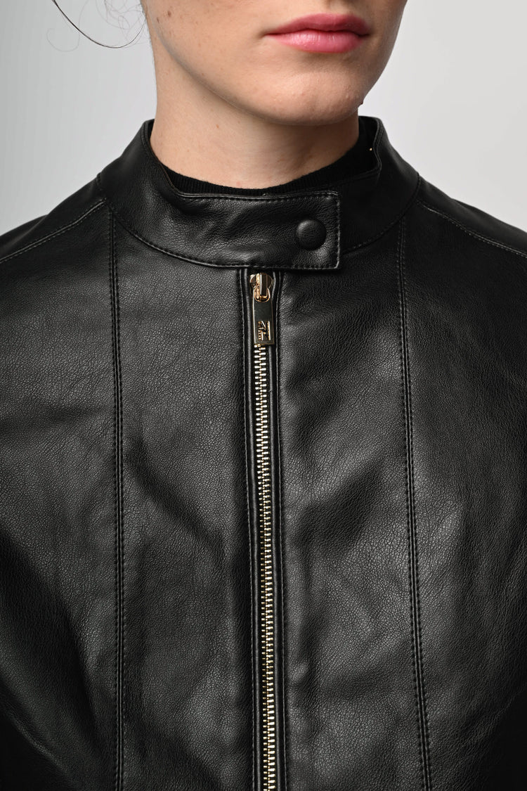 Giacca biker in similpelle