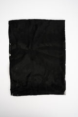 Stola in devoré con motivo floreale nero