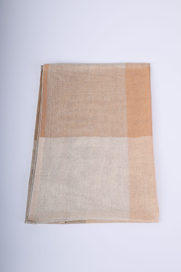 Sciarpa a quadri in maglia lurex