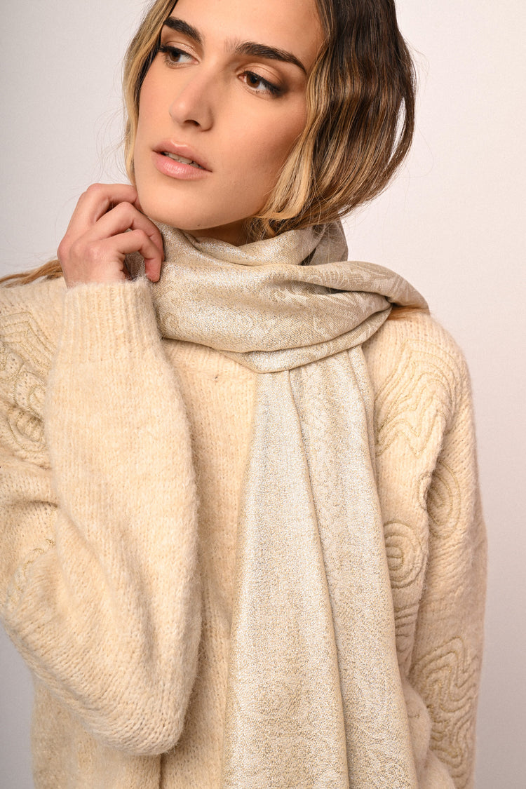 Stola in jacquard lurex