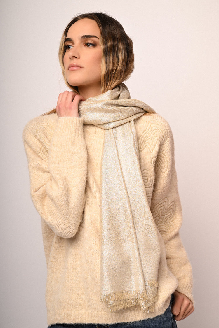 Stola in jacquard lurex