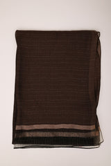 Stola con fili lurex e bande a contrasto