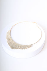 Collana rigida con decorazione strass