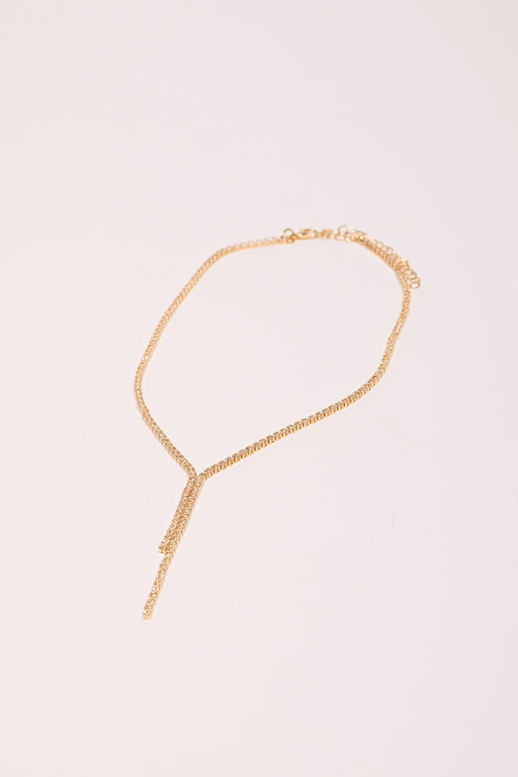 Collana lunga con strass