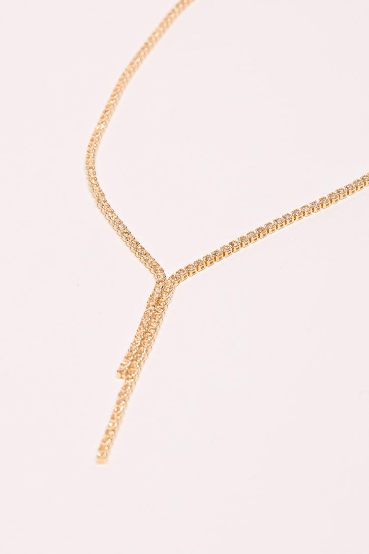 Collana lunga con strass
