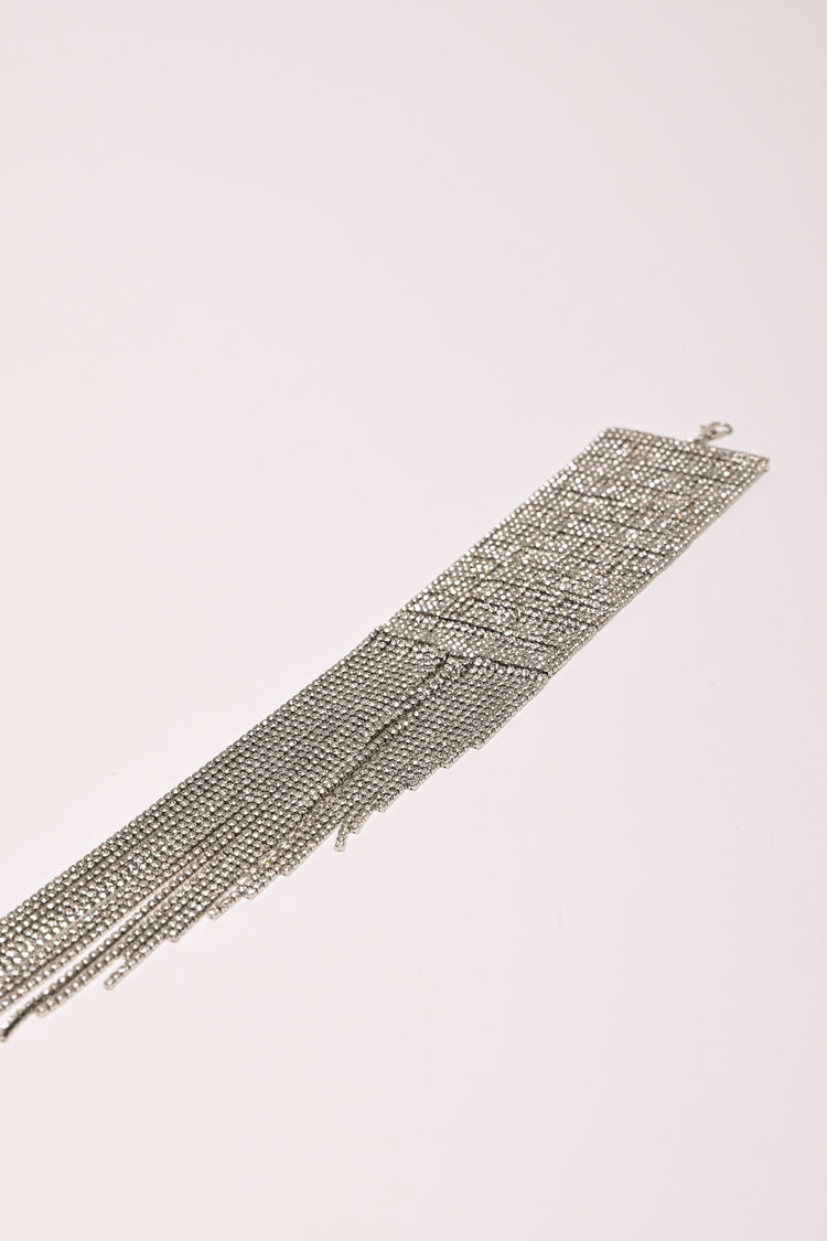 Pendente a frange con strass