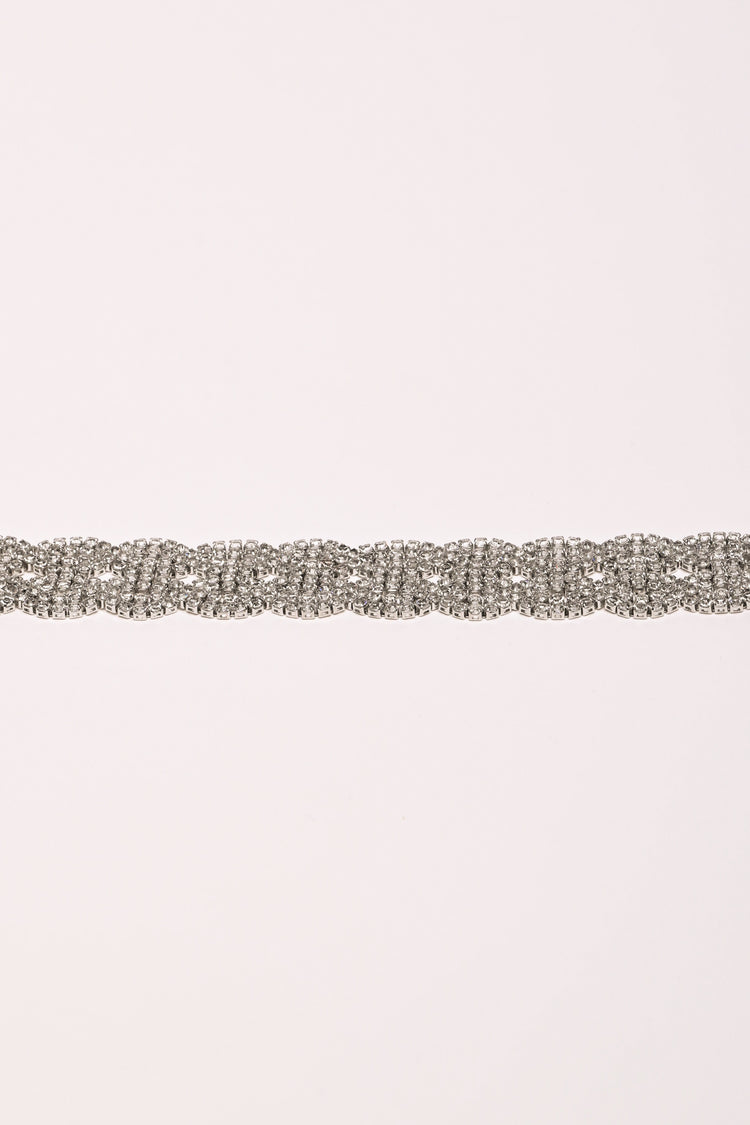 Bracciale ondulato con strass
